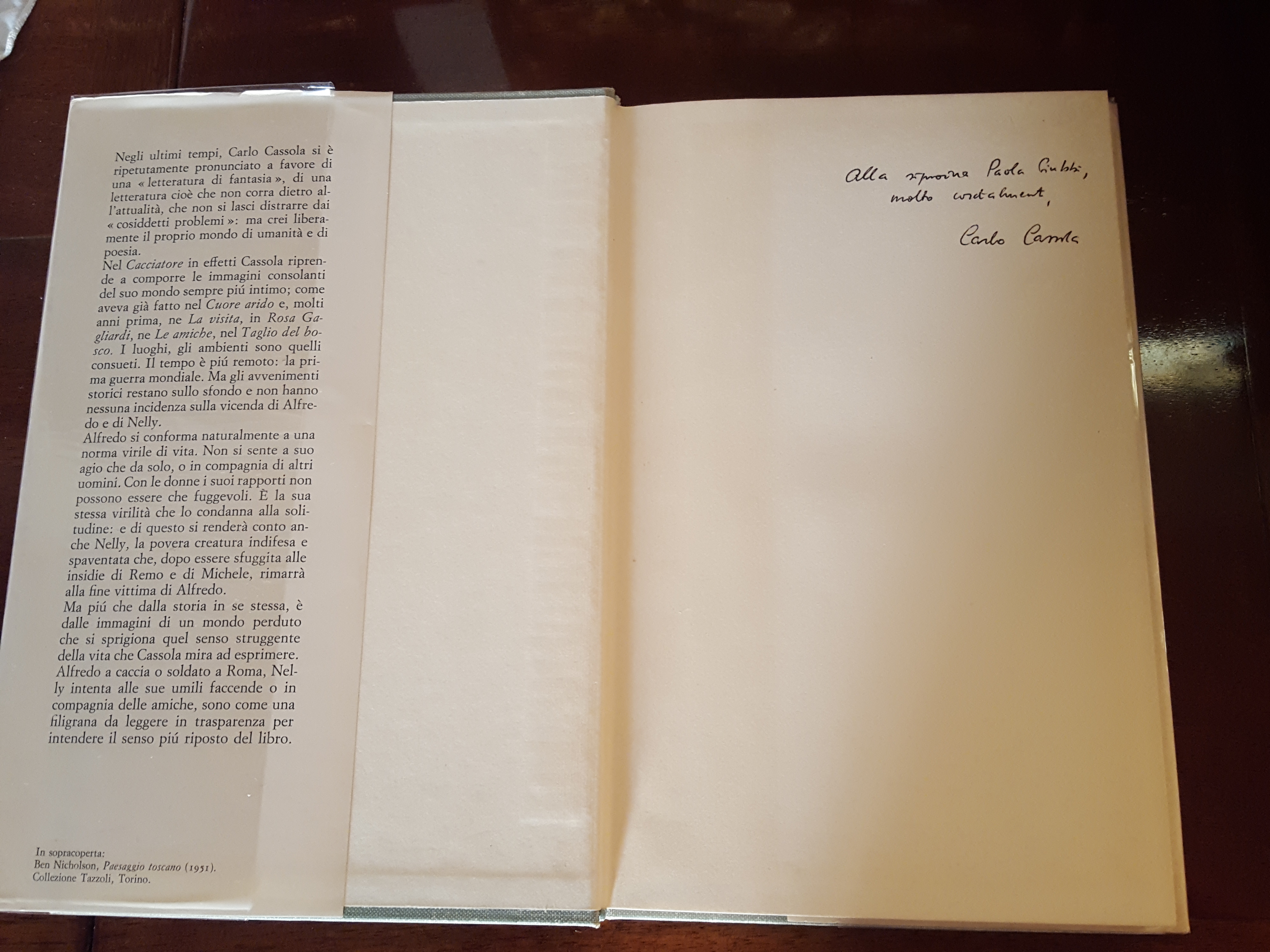 Firma autografa di Cassola